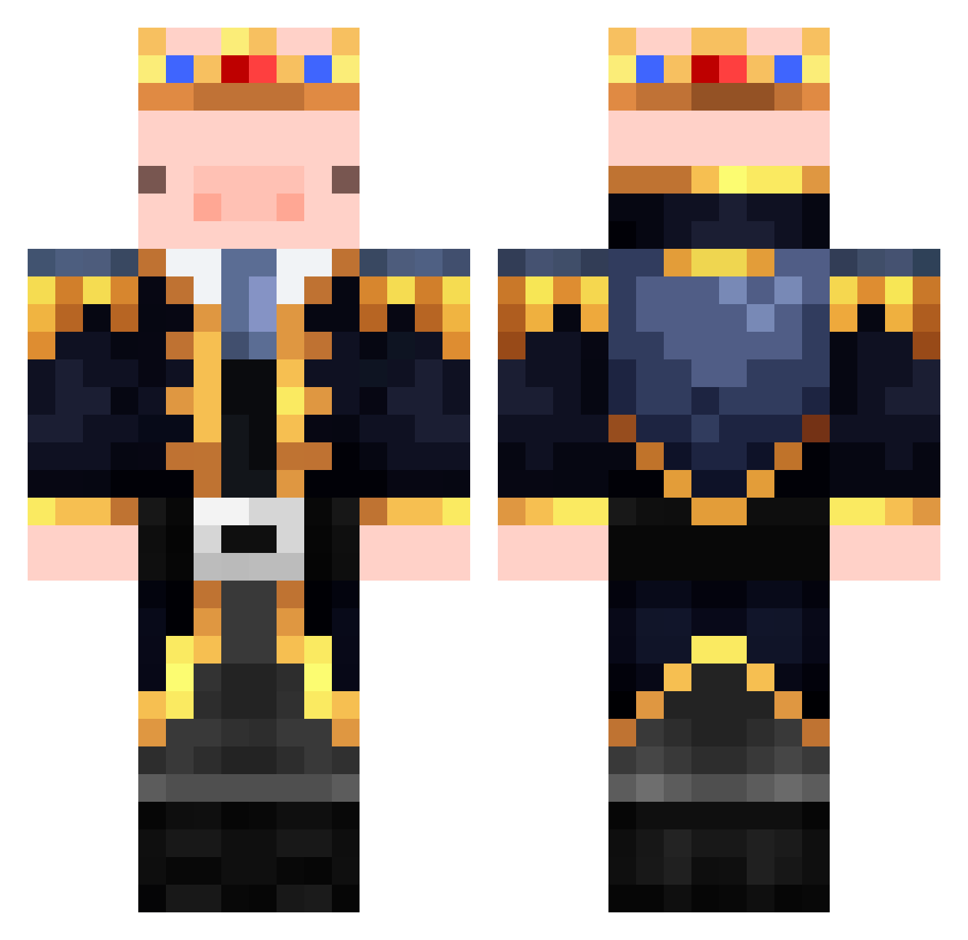 rafa_with_f Minecraft skin, front and back view