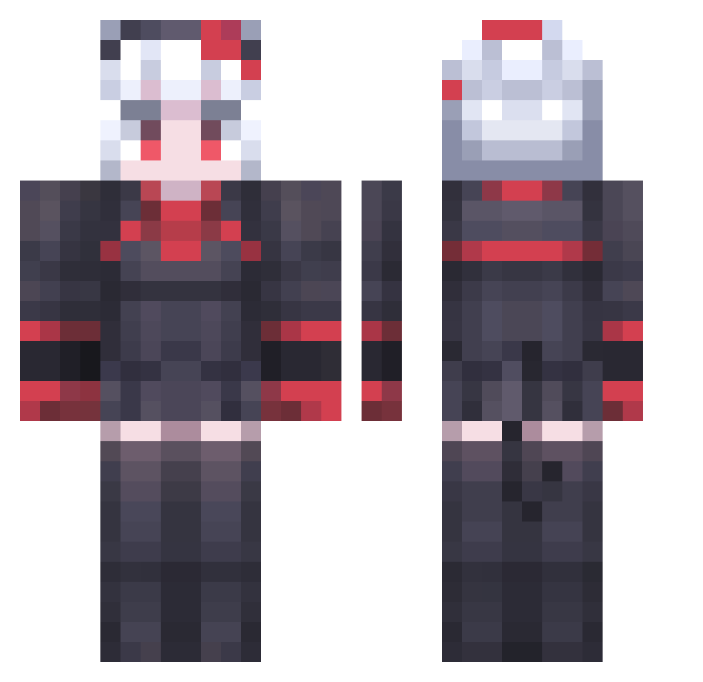 VOL_L Minecraft skin, front and back view