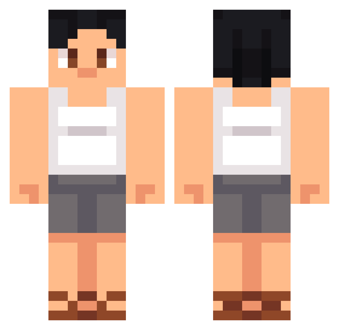 VotedStudent545 Minecraft skin, front and back view