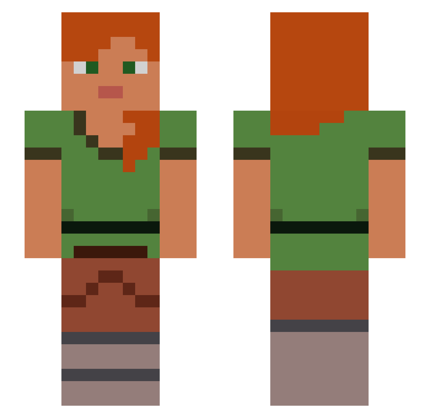 Dbjdhdheheh Minecraft skin, front and back view