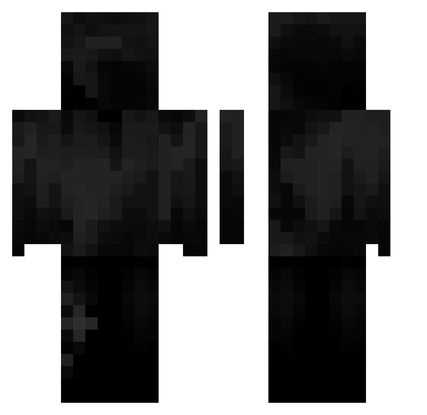 RapidoFiro Minecraft skin, front and back view