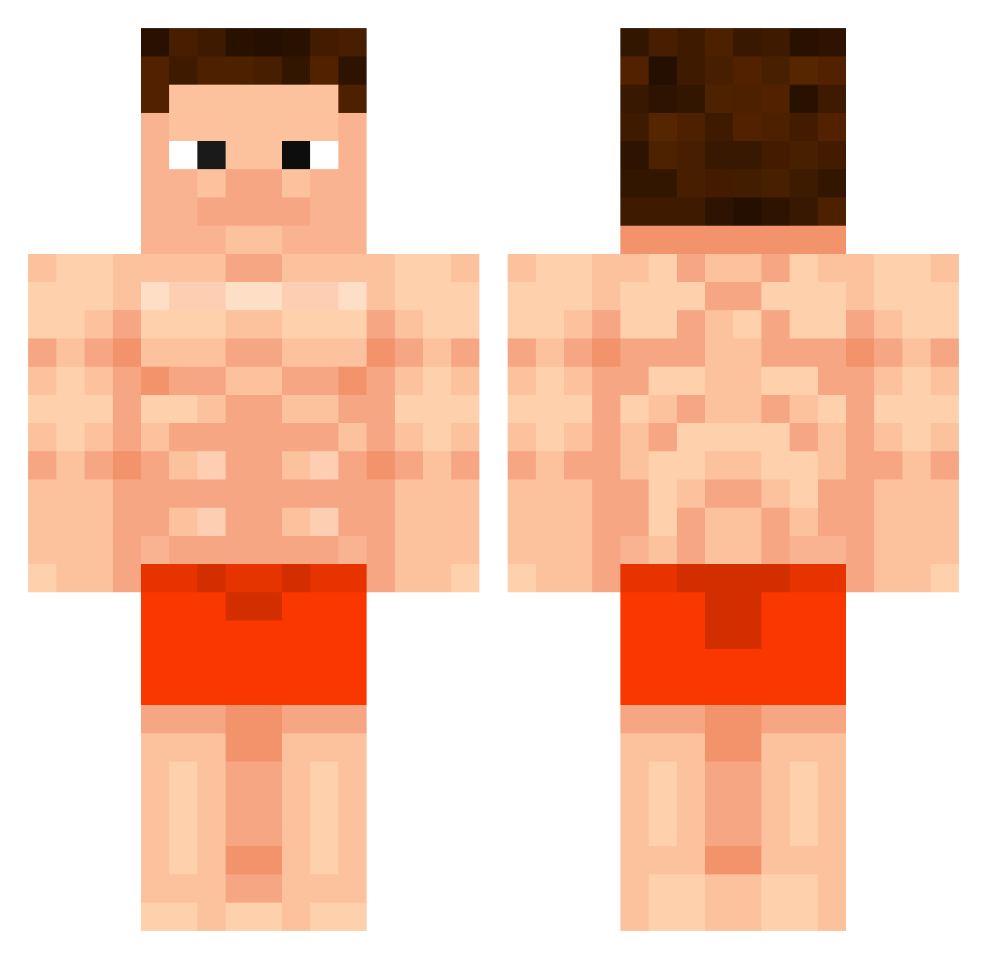 InYourArms Minecraft skin, front and back view