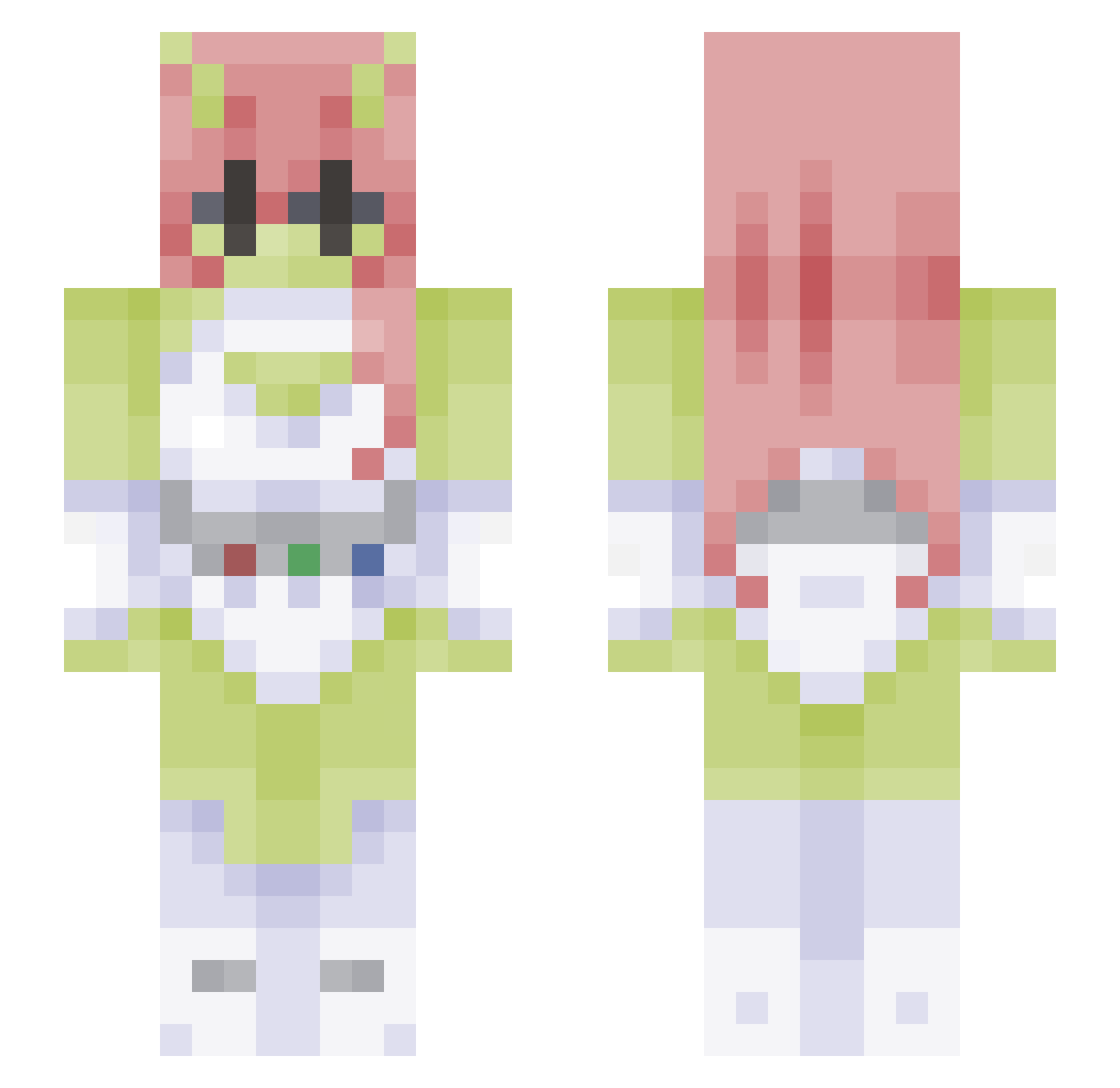 drenlan Minecraft skin, front and back view