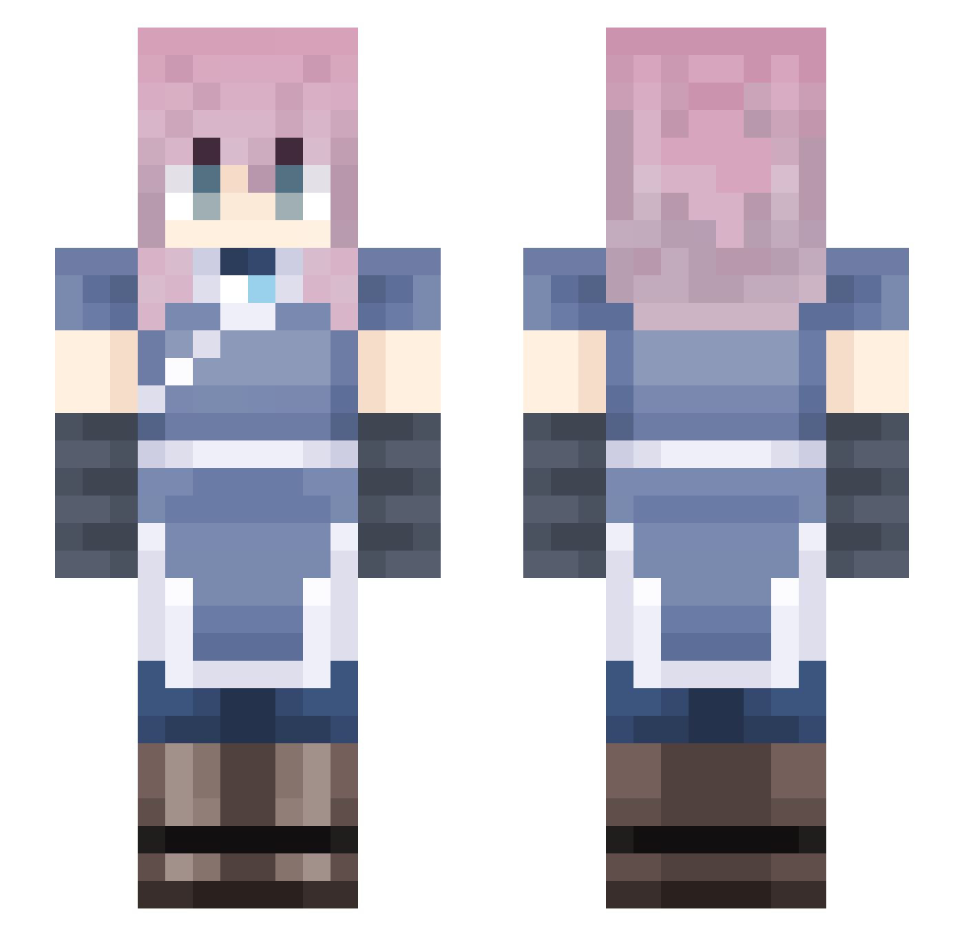 sorbetdum Minecraft skin, front and back view