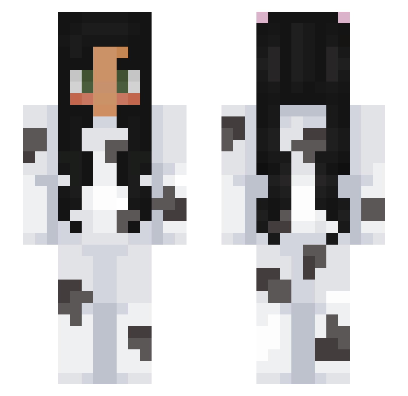 Royaltiies Minecraft skin, front and back view