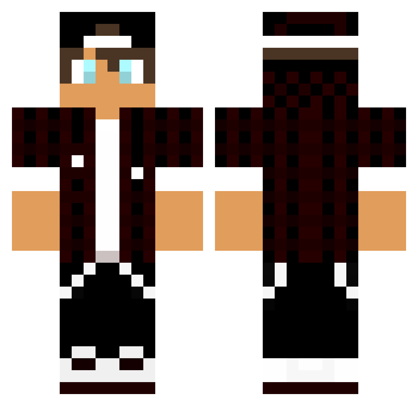 StrikerMc Minecraft skin, front and back view