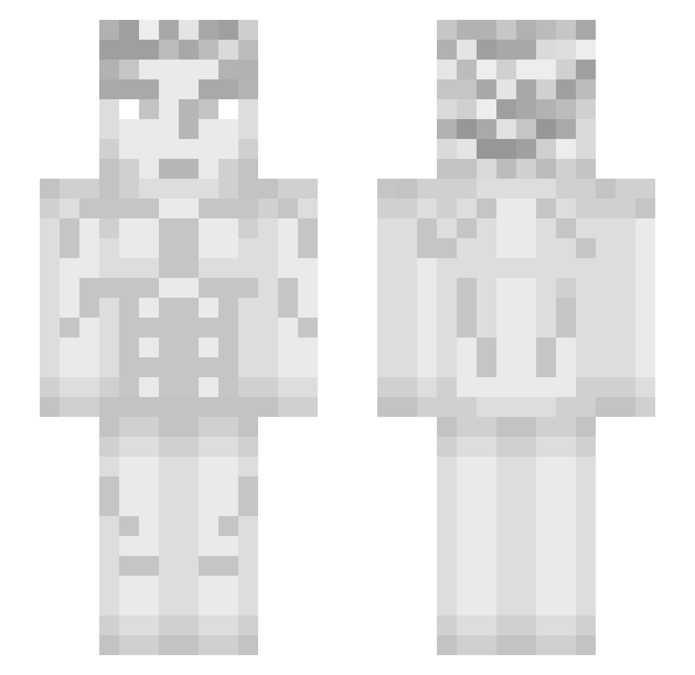 pik0v Minecraft skin, front and back view