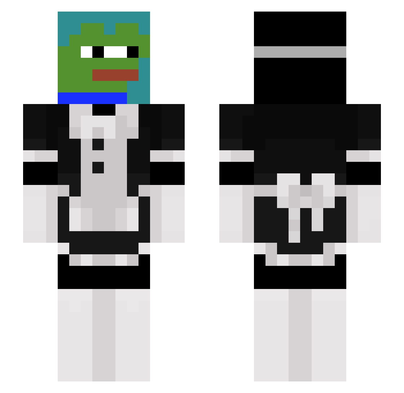 StepM0mmy Minecraft skin, front and back view