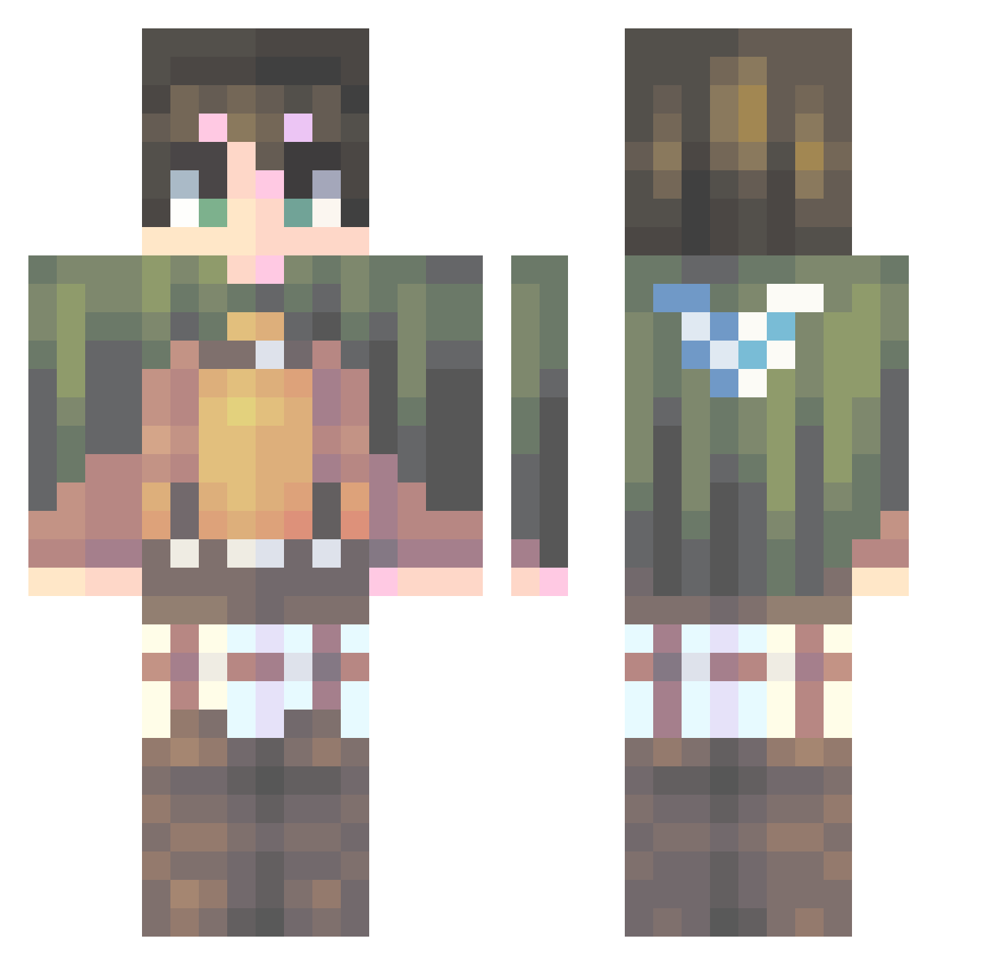 BlazingFire221 Minecraft skin, front and back view