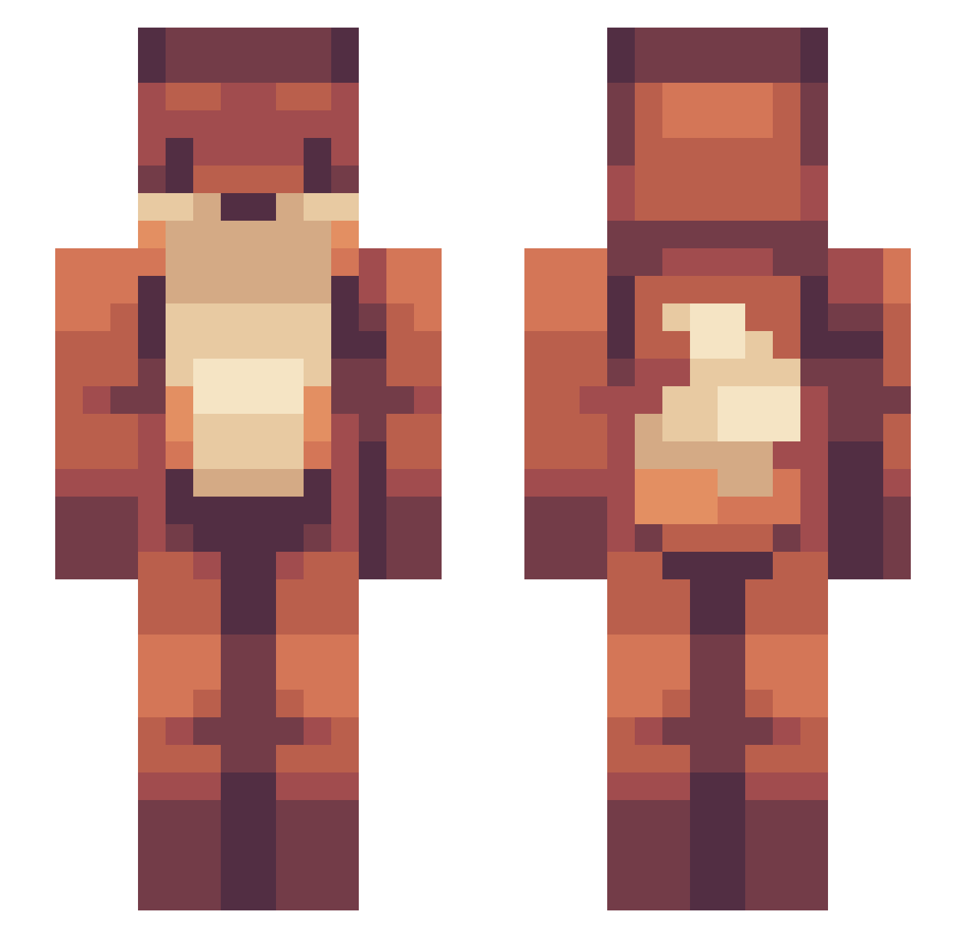 Shad0wlol Minecraft skin, front and back view