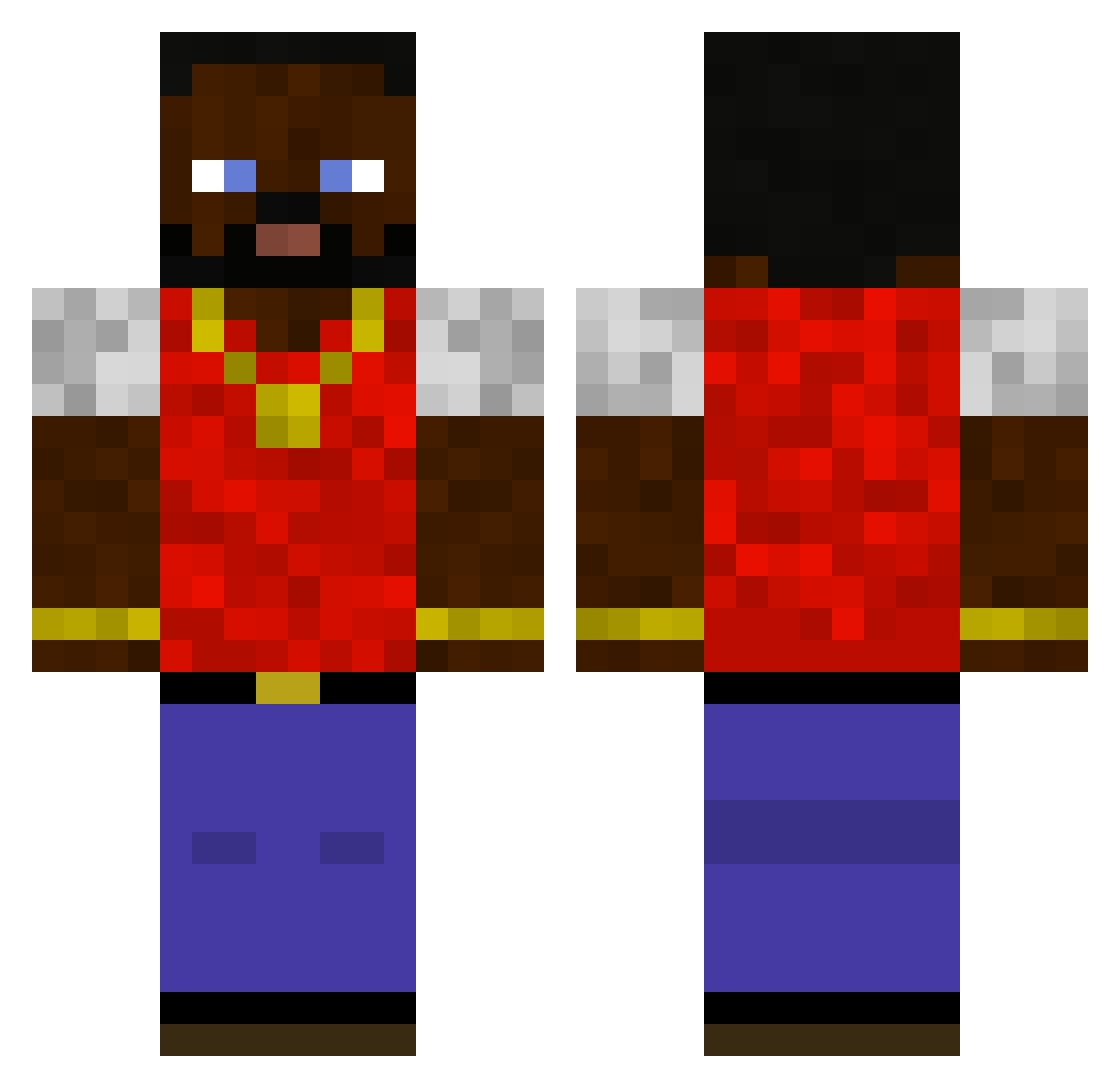 SupaSigmaDmg Minecraft skin, front and back view