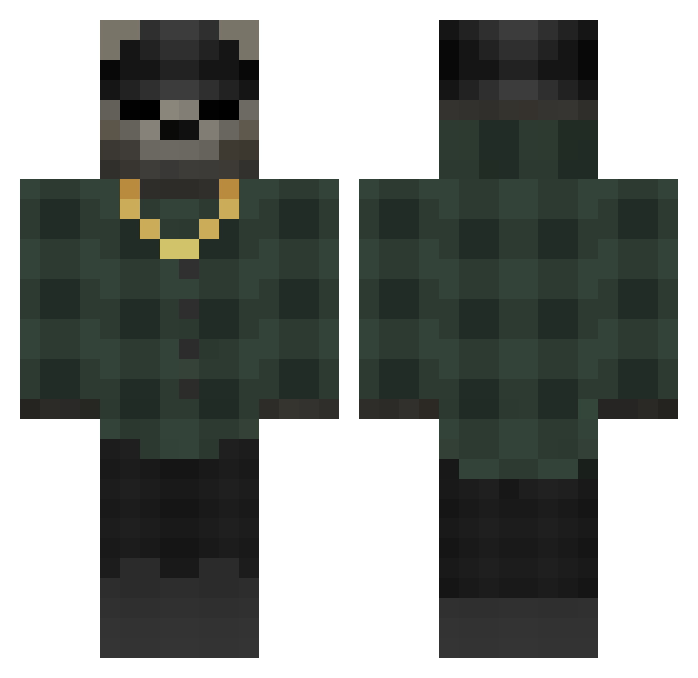 YammyGang_ Minecraft skin, front and back view