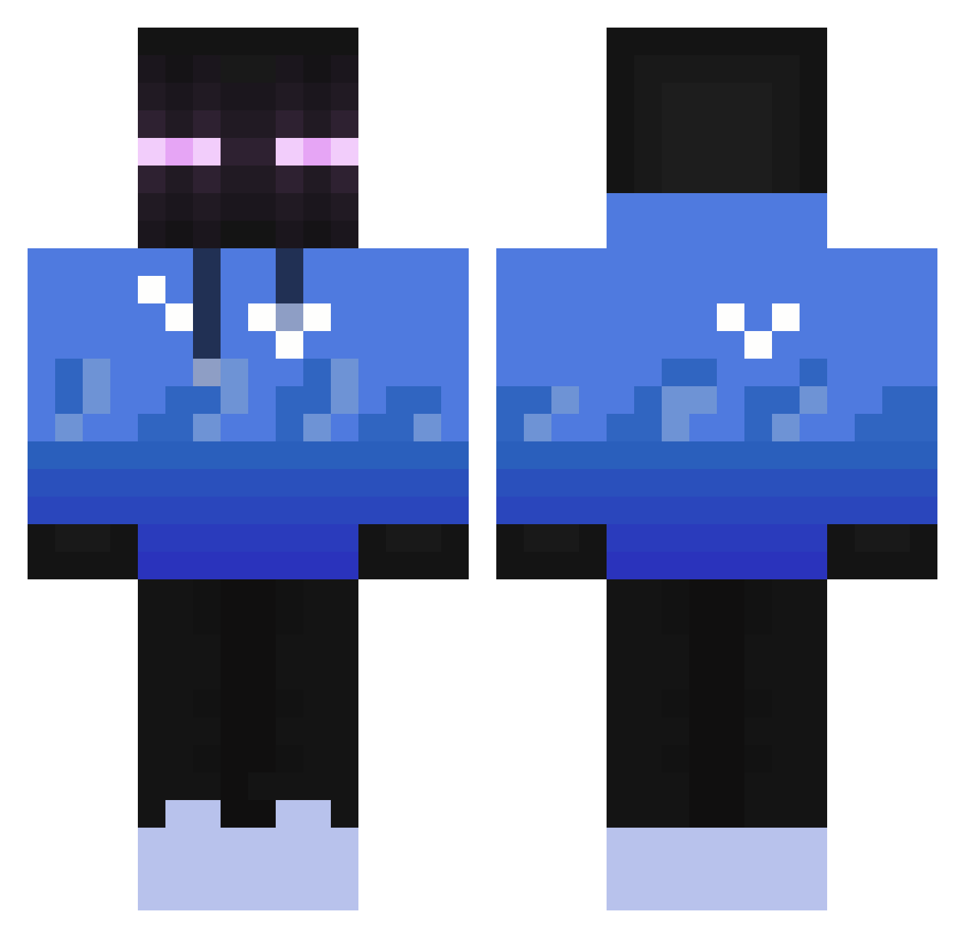 Ares_THE_INSANE Minecraft skin, front and back view