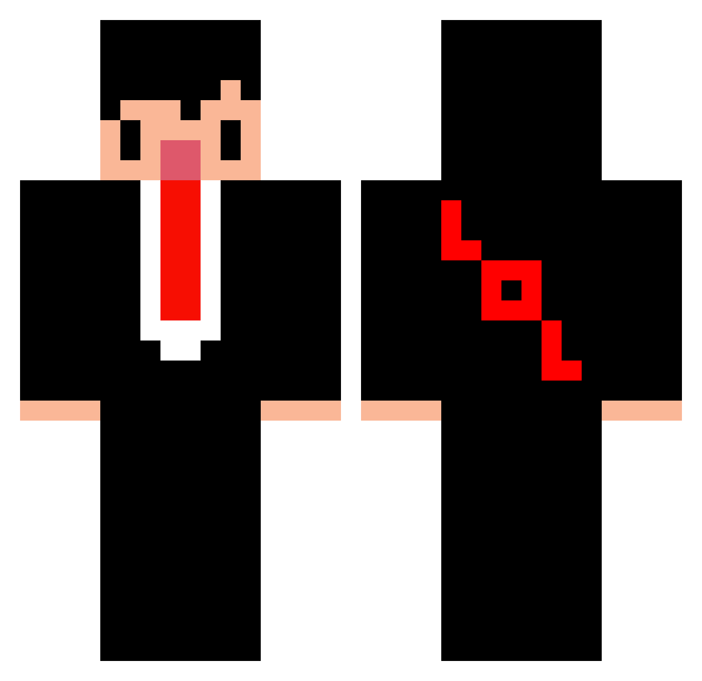 TheHeatOfPassion Minecraft skin, front and back view