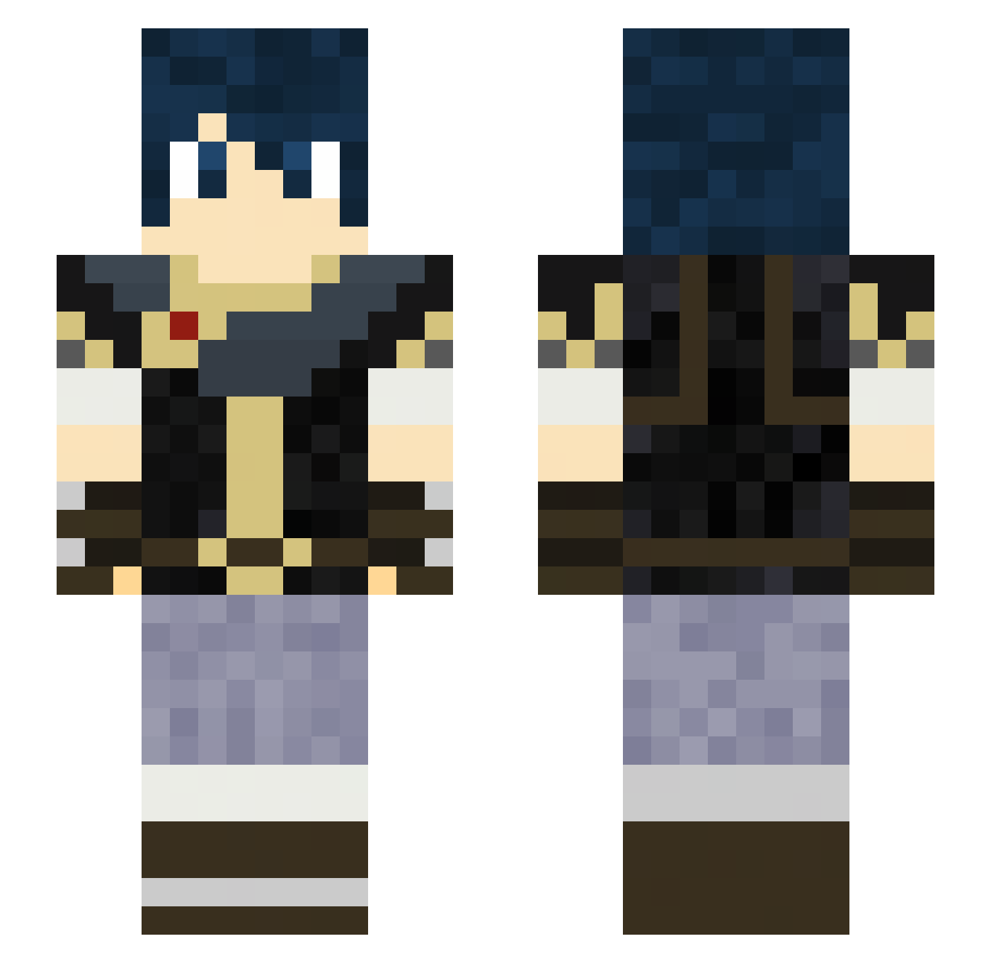 Lokhem Minecraft skin, front and back view