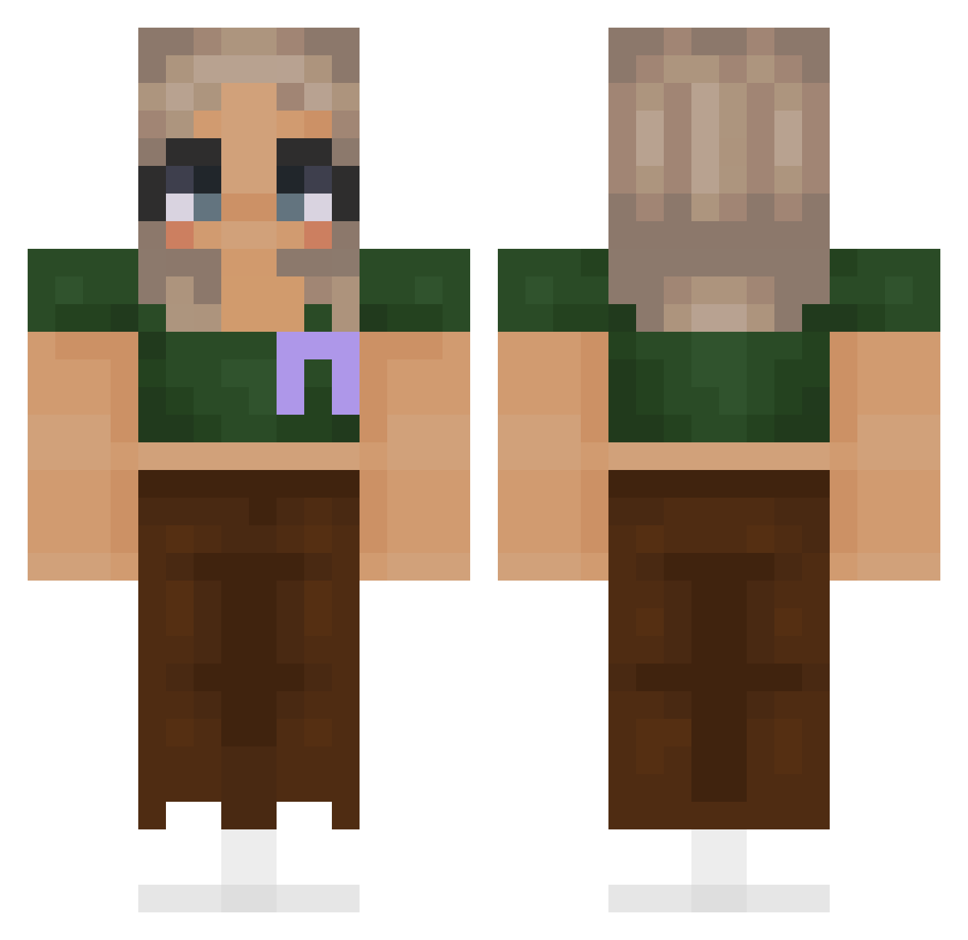 Inger Minecraft skin, front and back view