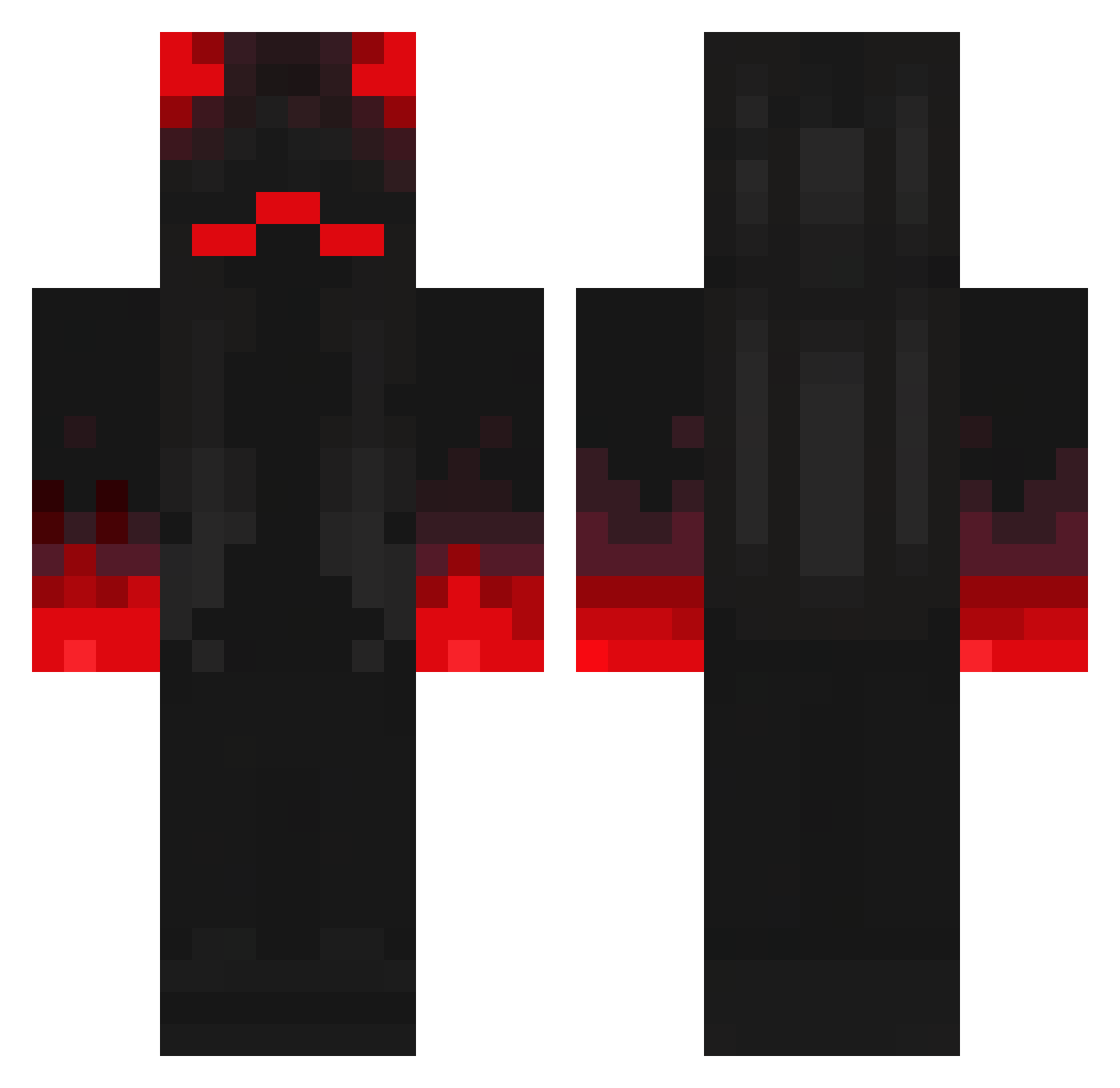 YWSE Minecraft skin, front and back view