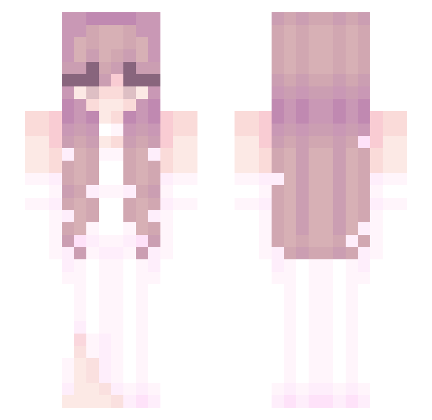 aAkuia Minecraft skin, front and back view