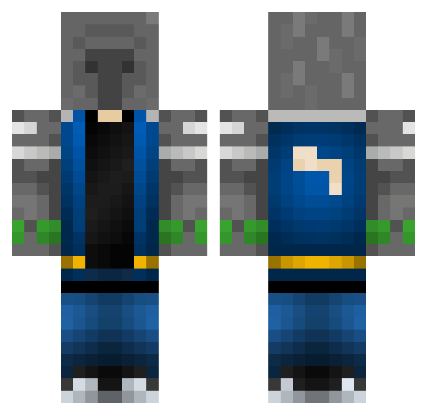 Rodrizeira Minecraft skin, front and back view