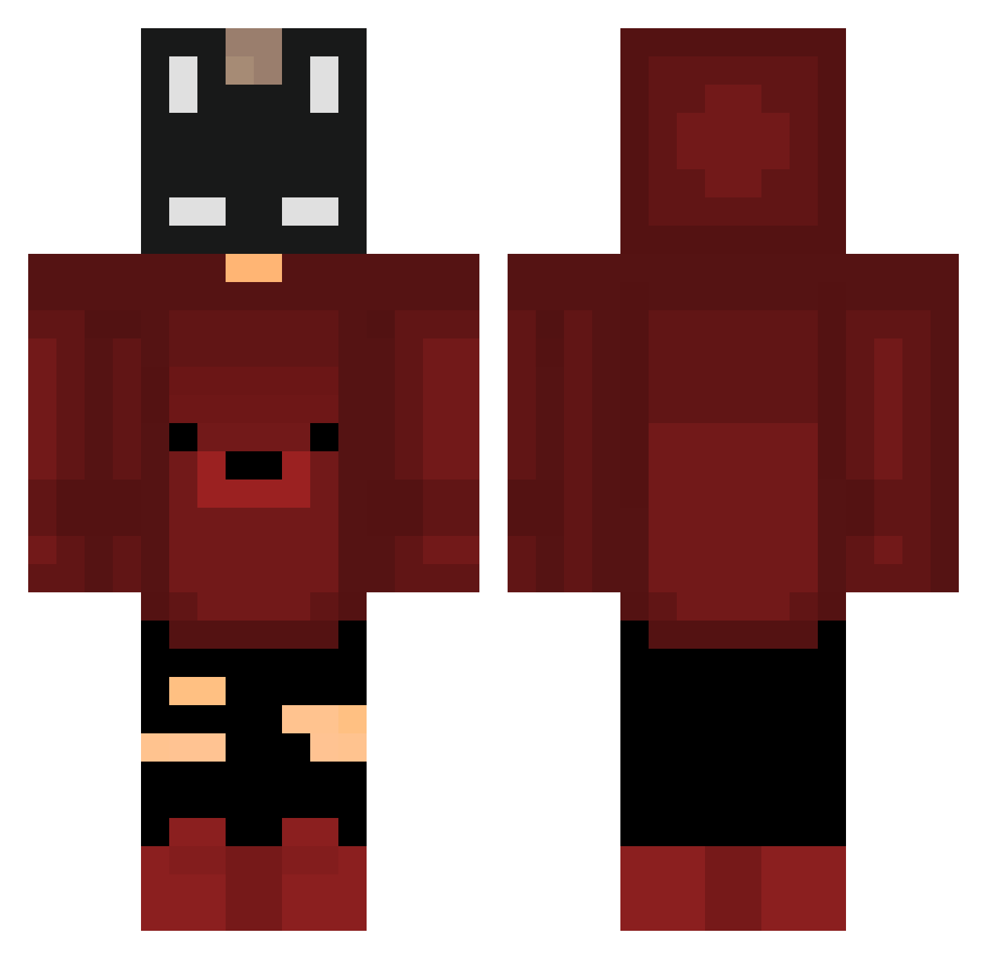 _BunnyBoy_ Minecraft skin, front and back view