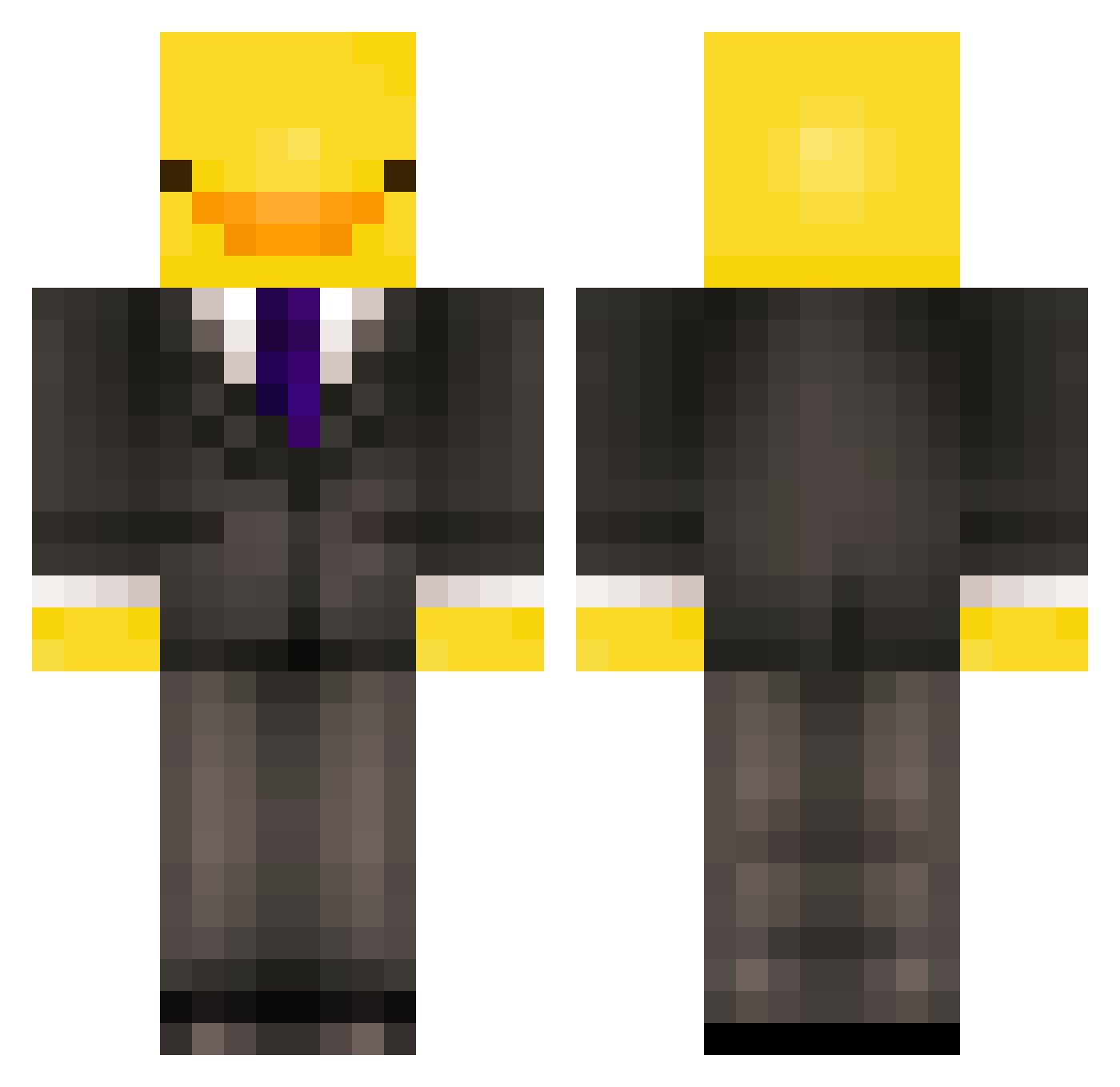 SiltyPilot63060 Minecraft skin, front and back view