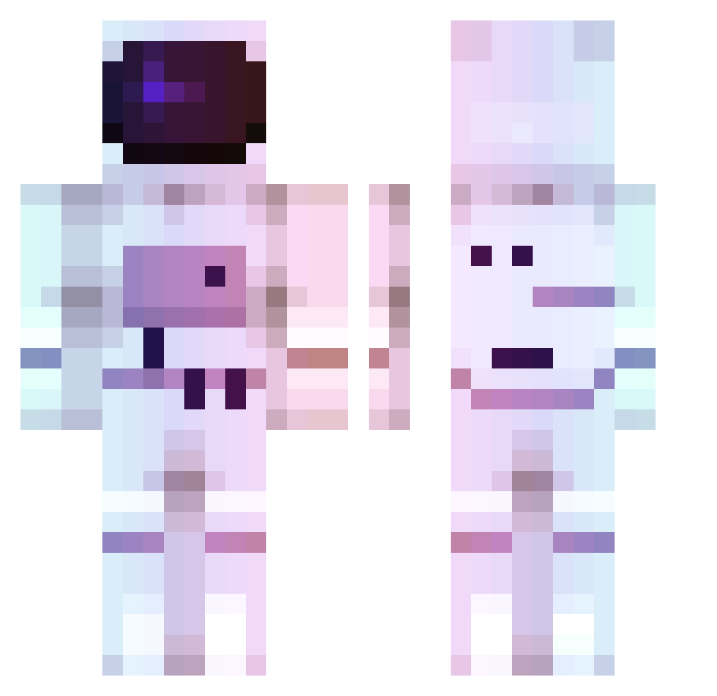 angie0118 Minecraft skin, front and back view