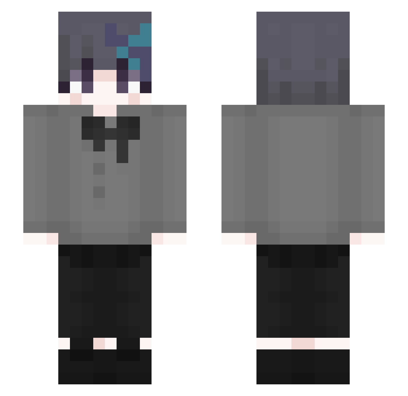 viperlike Minecraft skin, front and back view