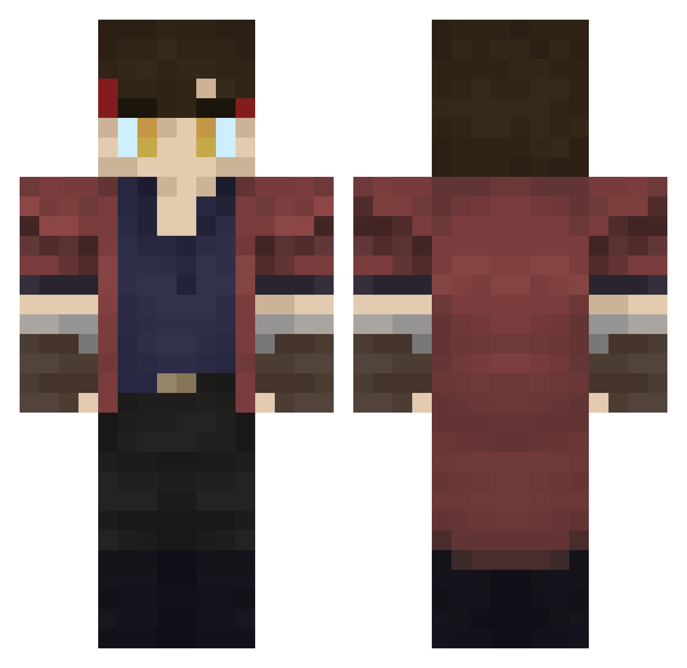 TheultimateAle Minecraft skin, front and back view