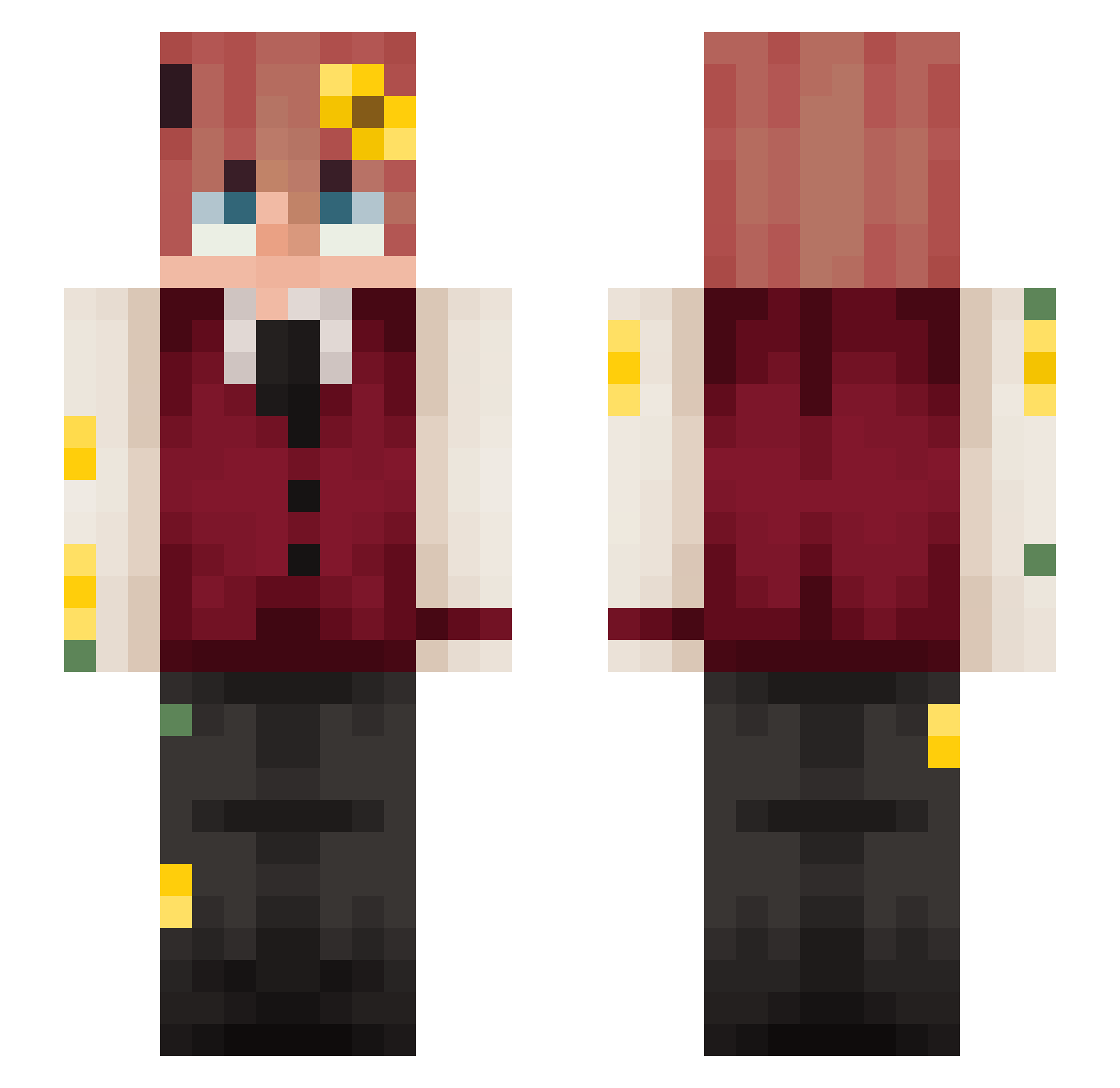 mutz6494 Minecraft skin, front and back view