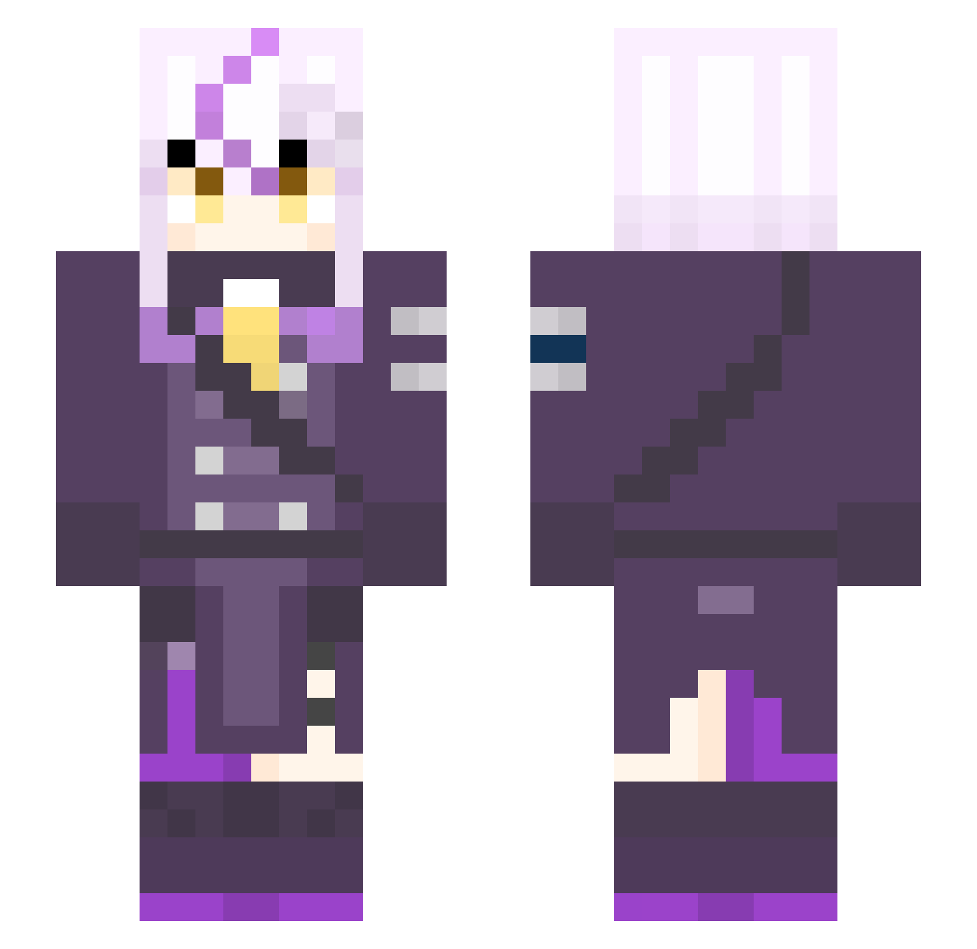 ka2ro1 Minecraft skin, front and back view