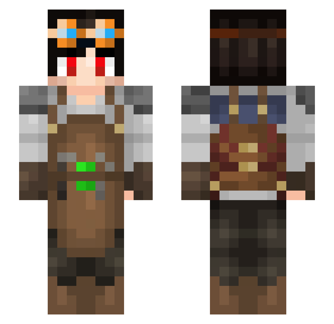 FSS_Thunder Minecraft skin, front and back view