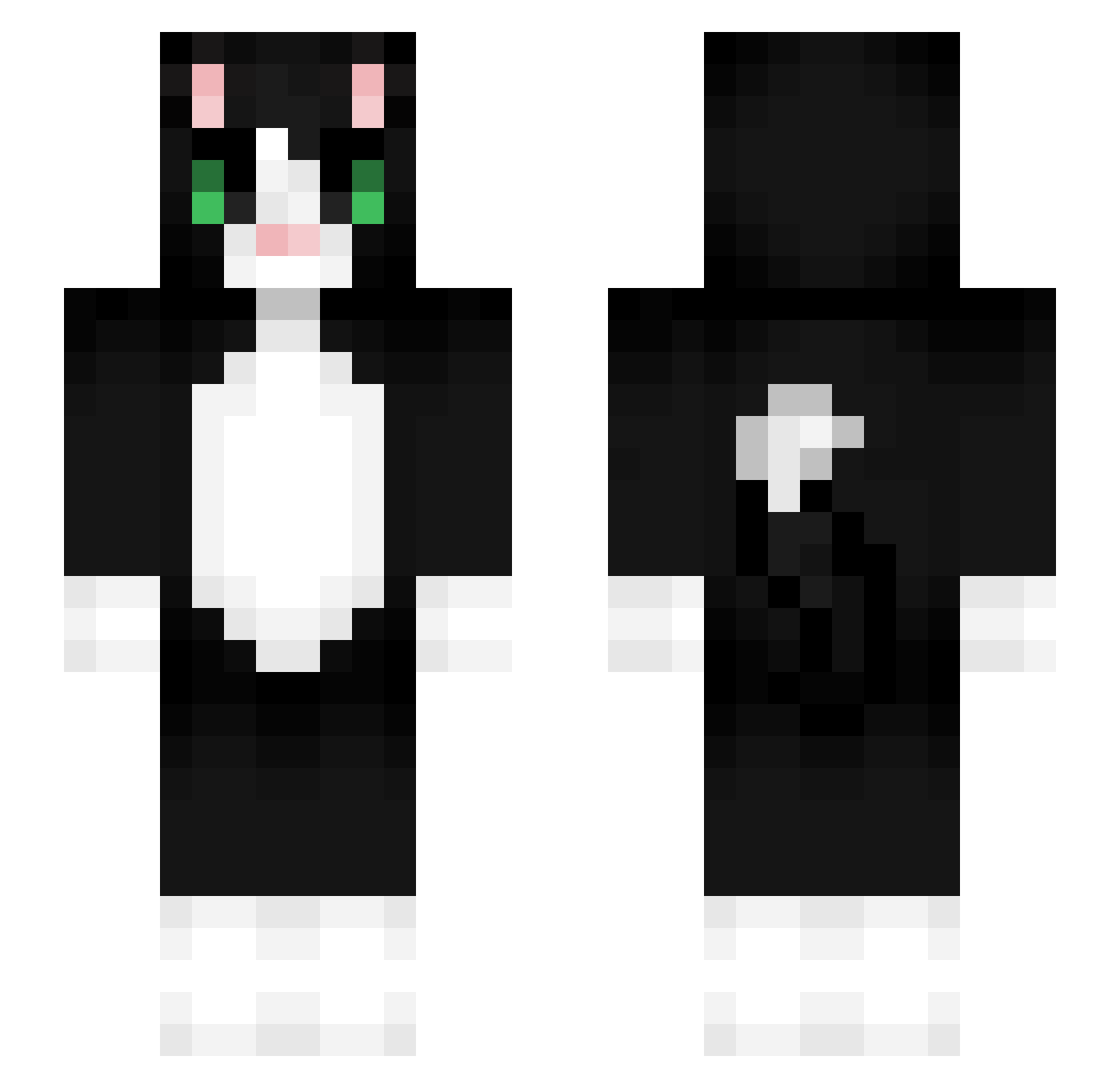 mario0e Minecraft skin, front and back view