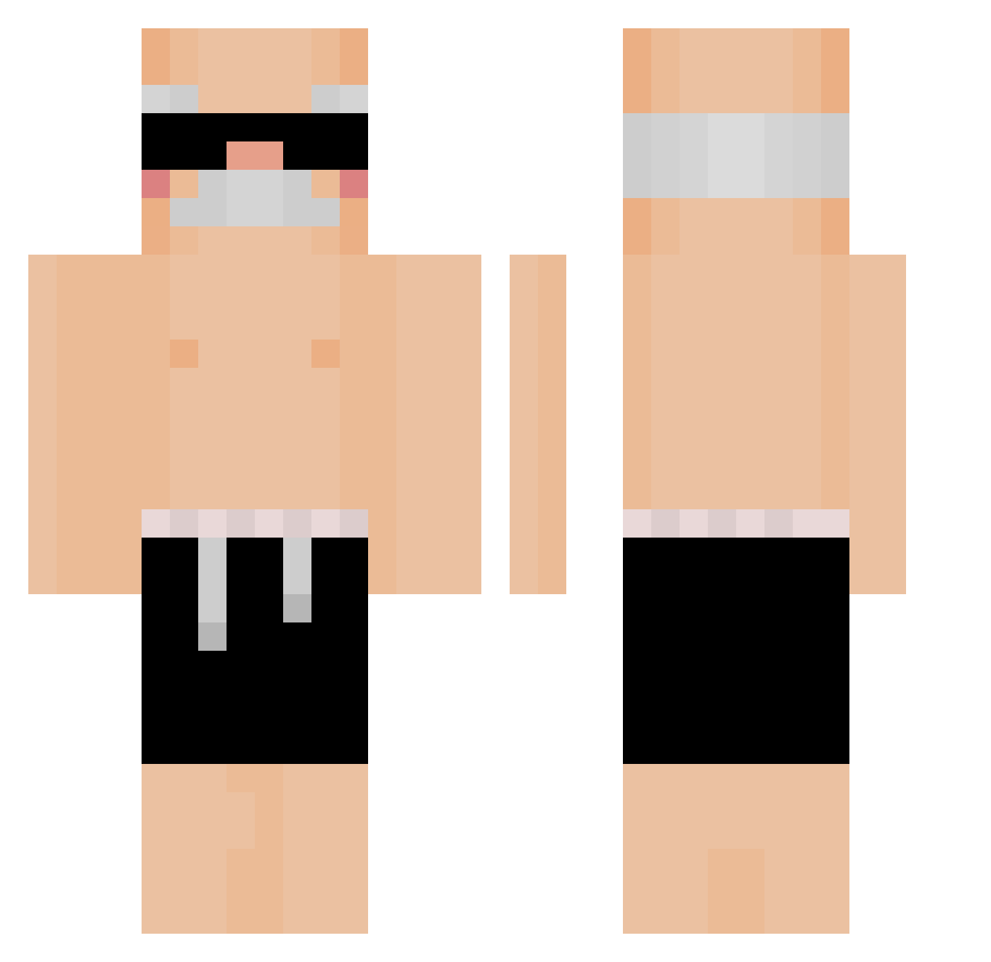 glass9212 Minecraft skin, front and back view