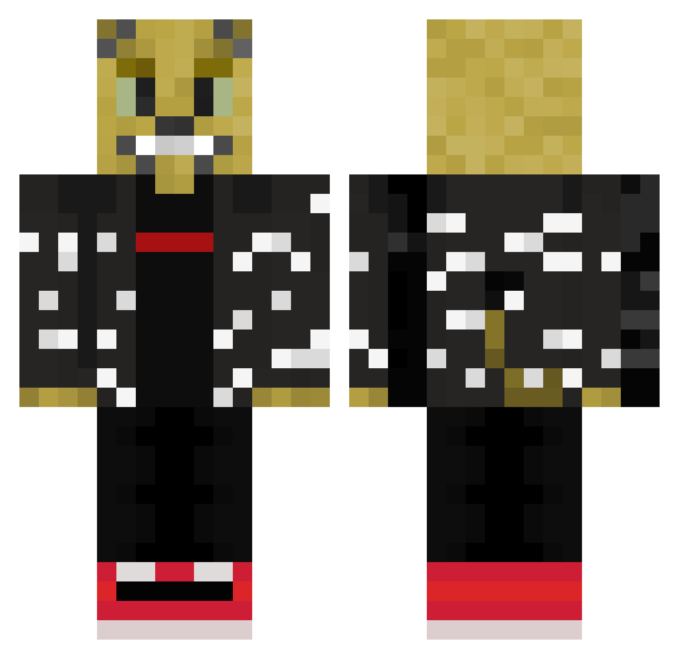 wiserd2004 Minecraft skin, front and back view