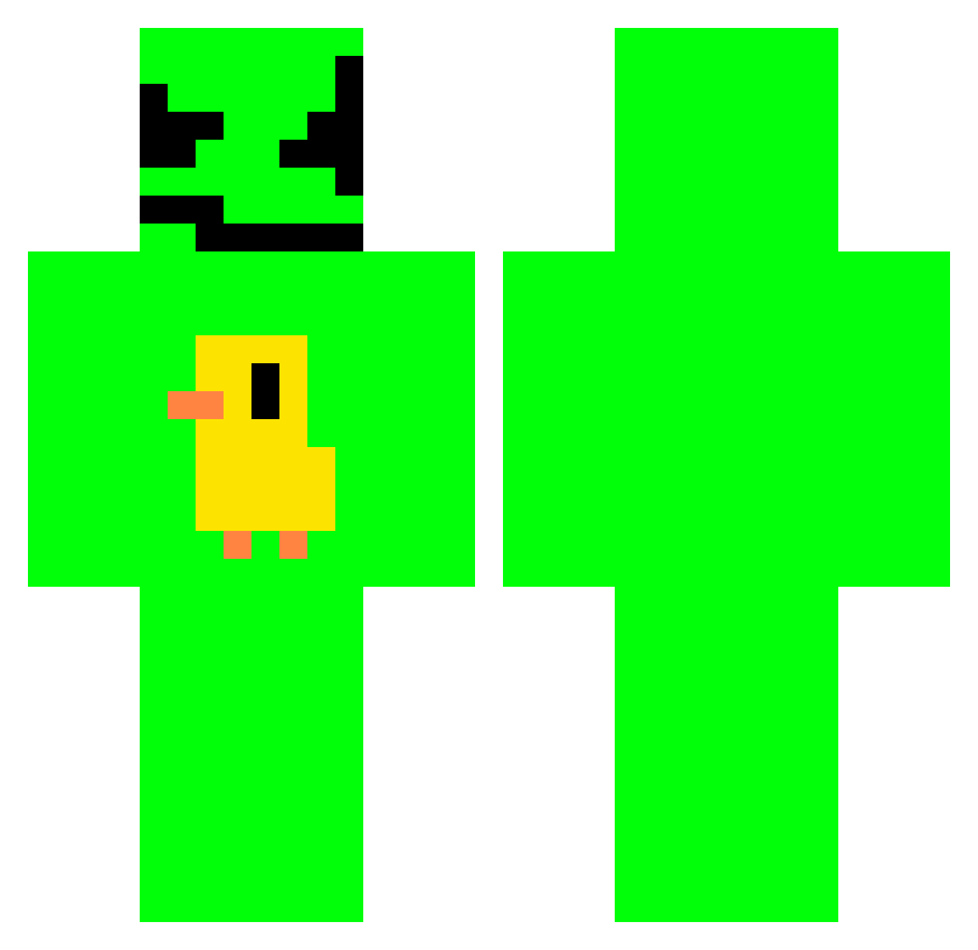 mors103 Minecraft skin, front and back view