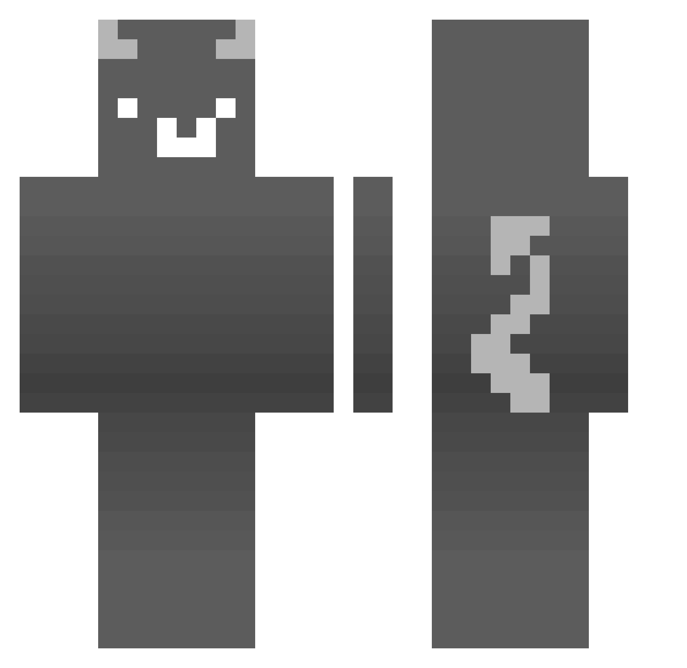 Stemplini Minecraft skin, front and back view