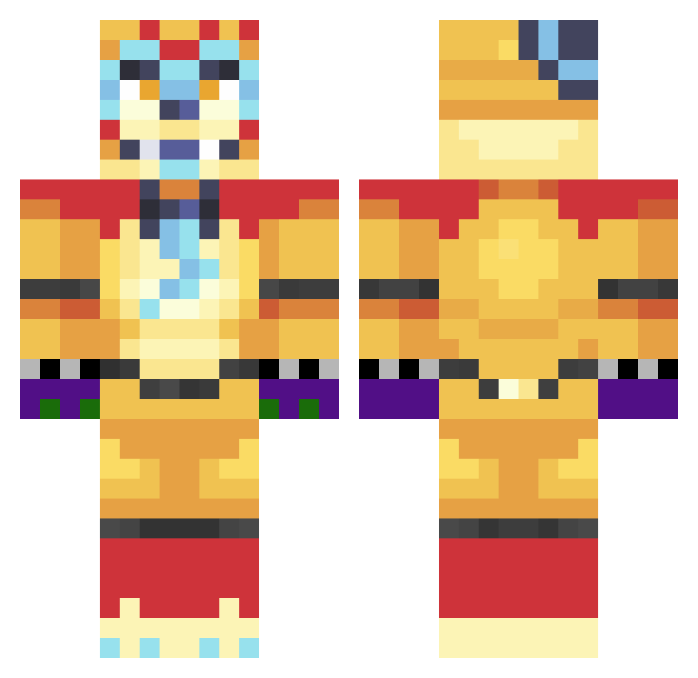 lajo13 Minecraft skin, front and back view