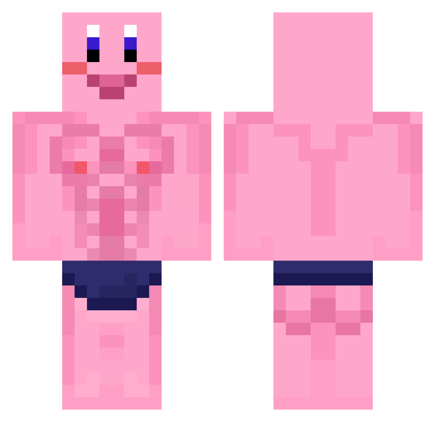 HalfbloodJay Minecraft skin, front and back view