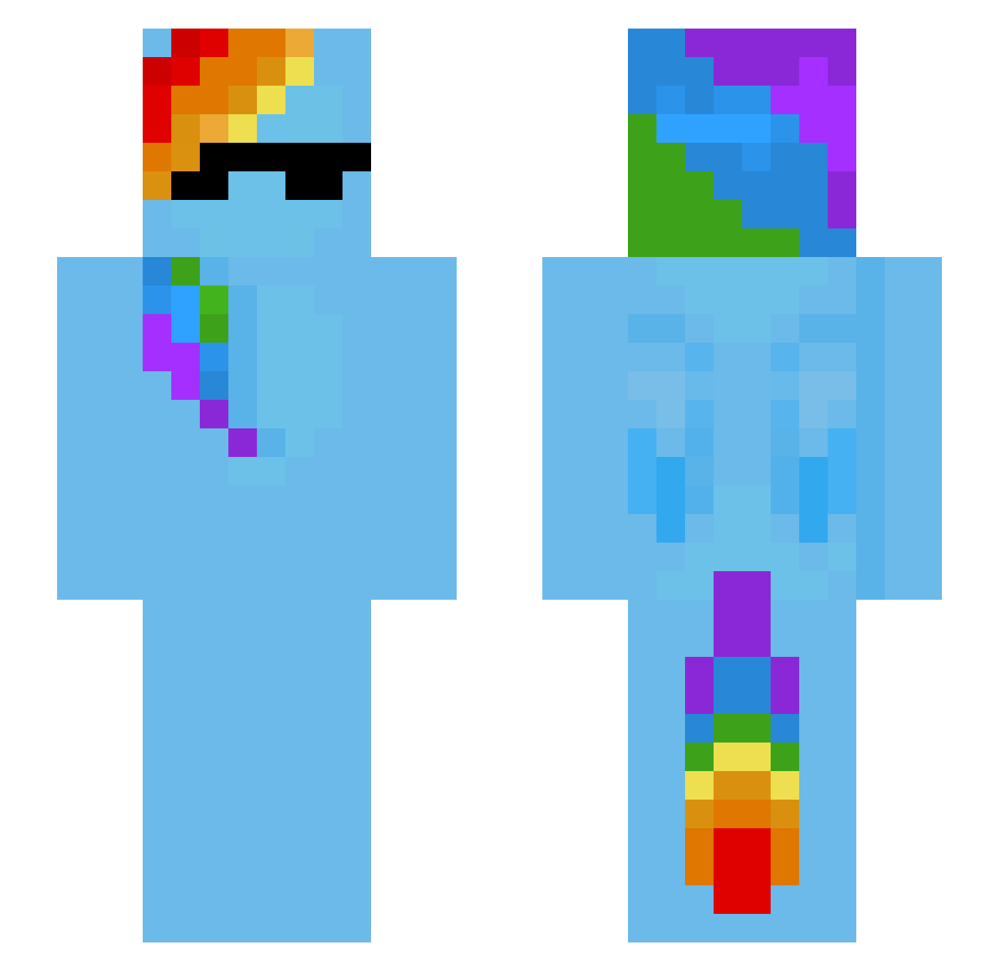Astryn_ Minecraft skin, front and back view