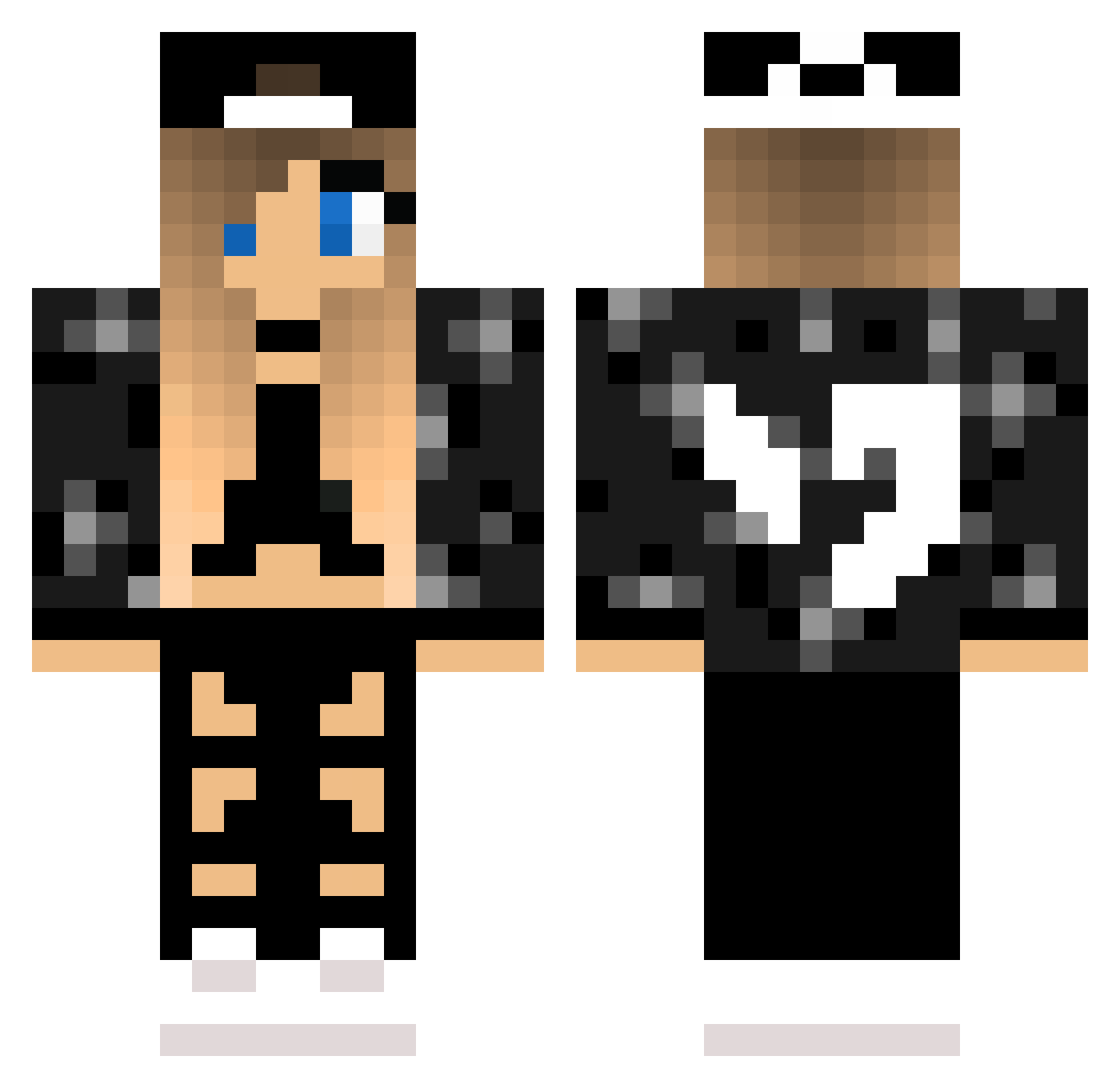 Trynetik Minecraft skin, front and back view