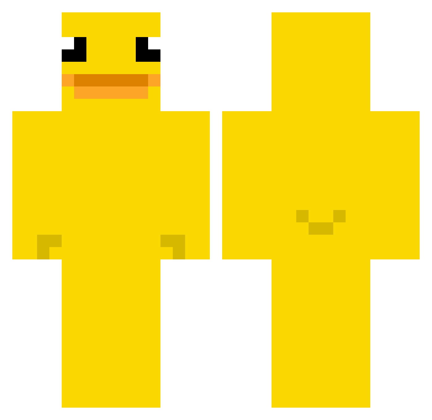 SaneRap Minecraft skin, front and back view