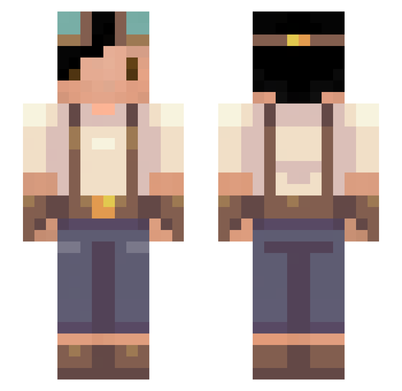 heyitsmk_ Minecraft skin, front and back view