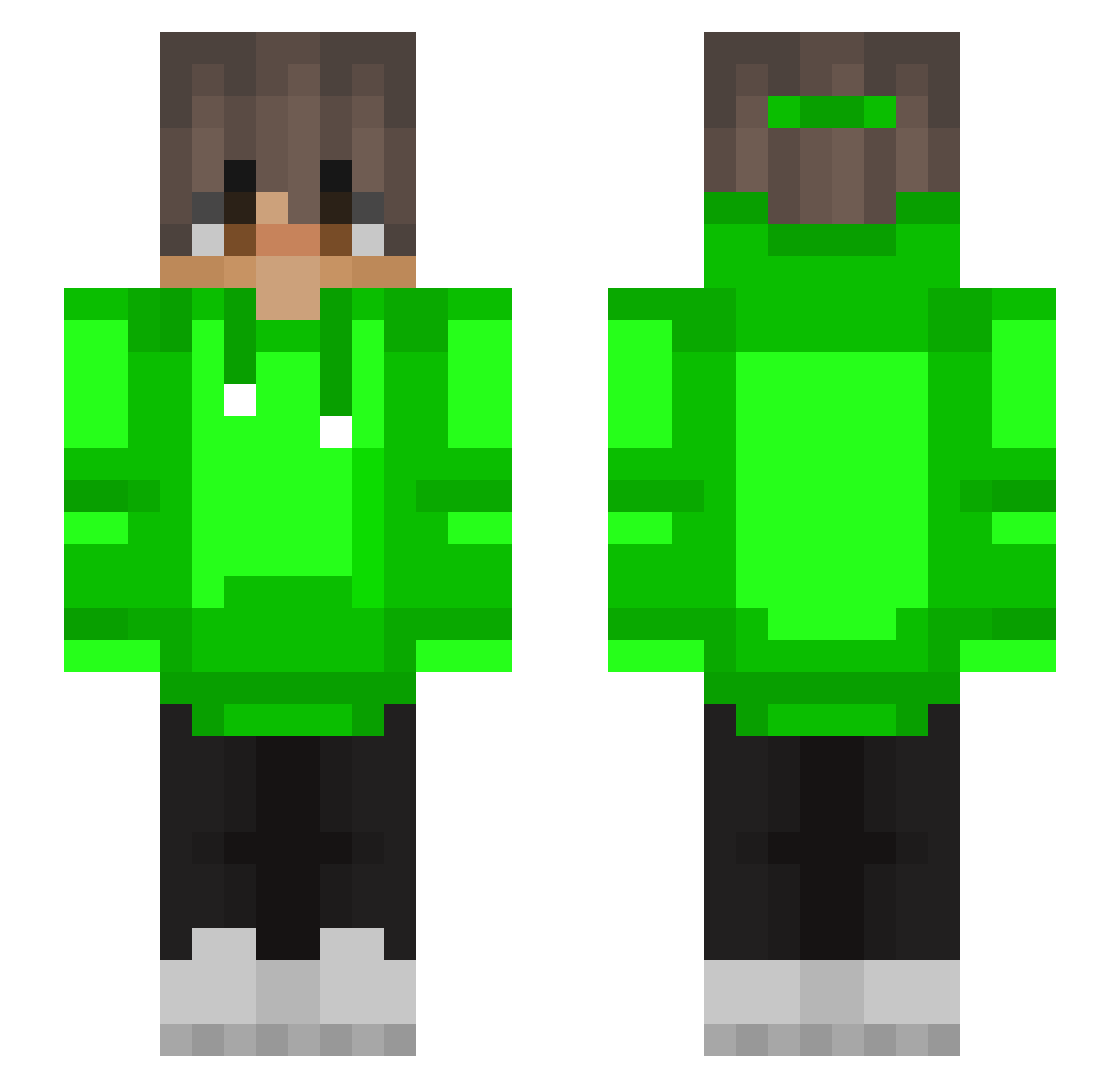 rolpa333 Minecraft skin, front and back view