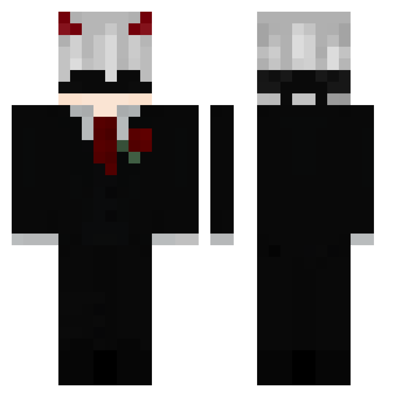 SaiCraft11 Minecraft skin, front and back view