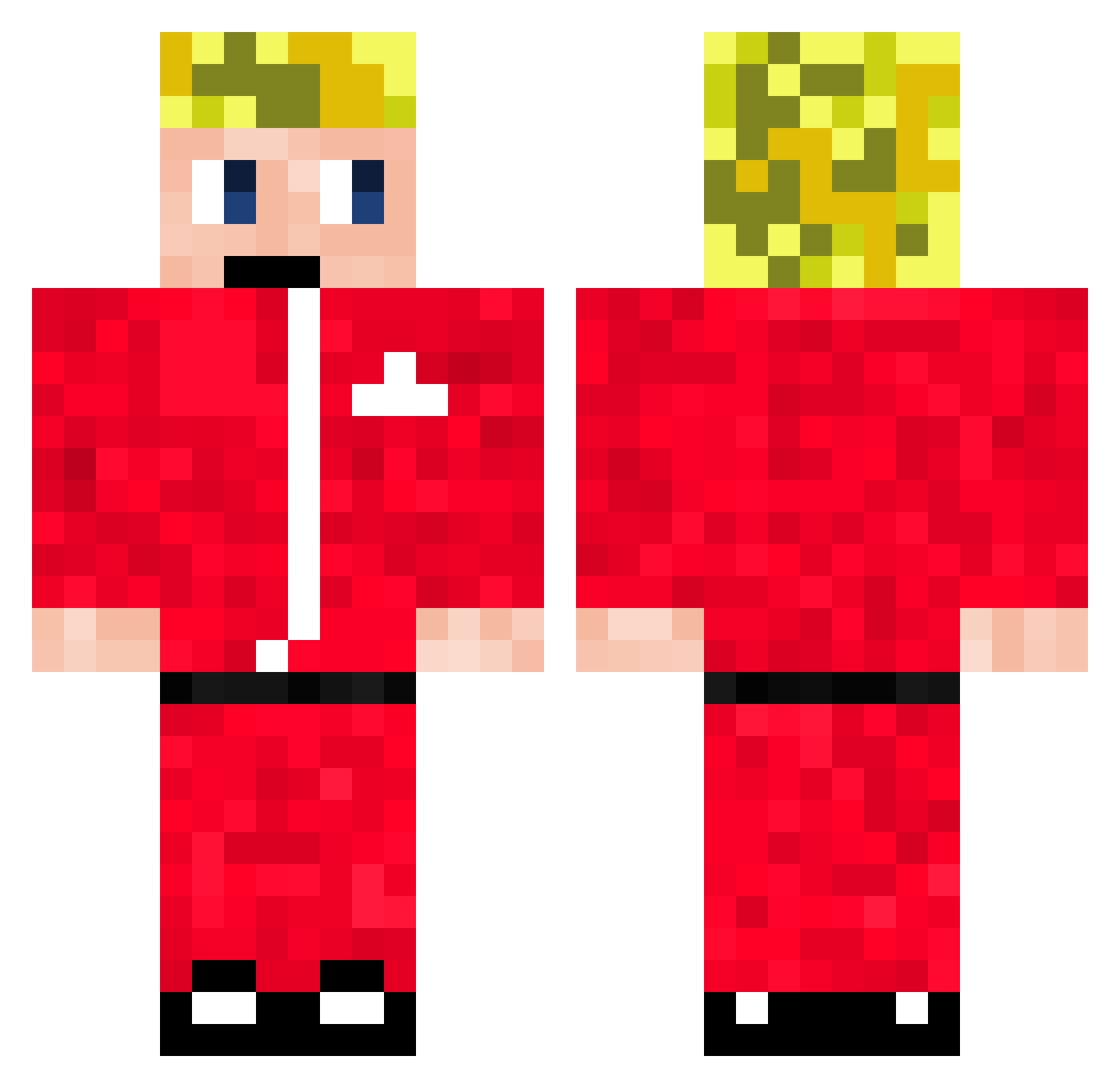 PX_41 Minecraft skin, front and back view