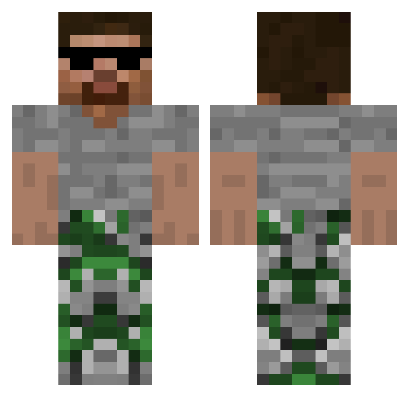 ShaunDasSchaf Minecraft skin, front and back view