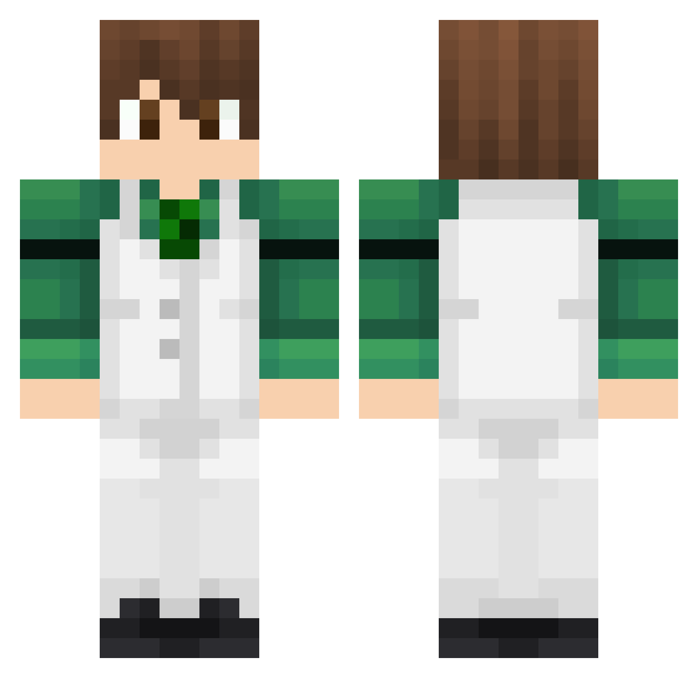 BobGamingY Minecraft skin, front and back view