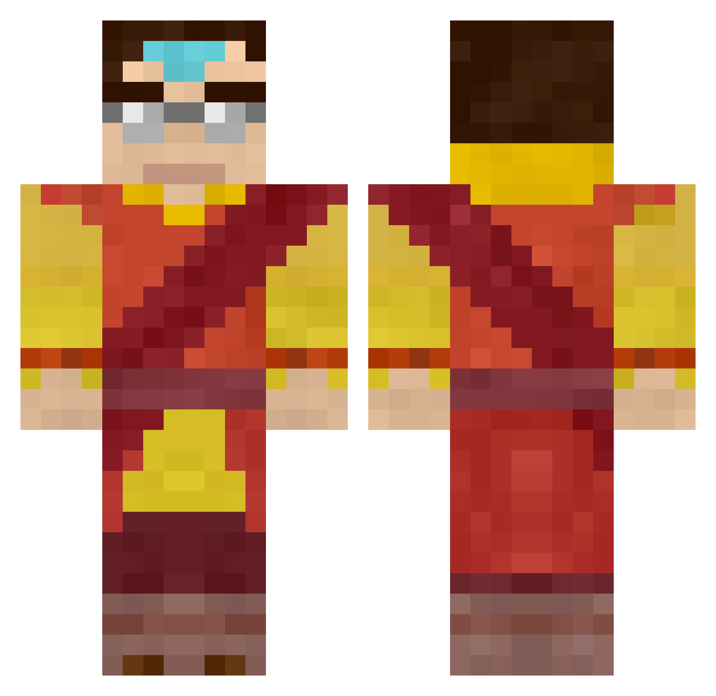 RohanSharmaG Minecraft skin, front and back view
