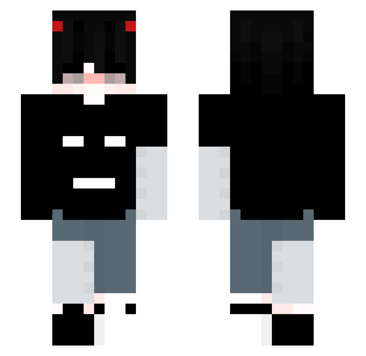 Svveat Minecraft skin, front and back view