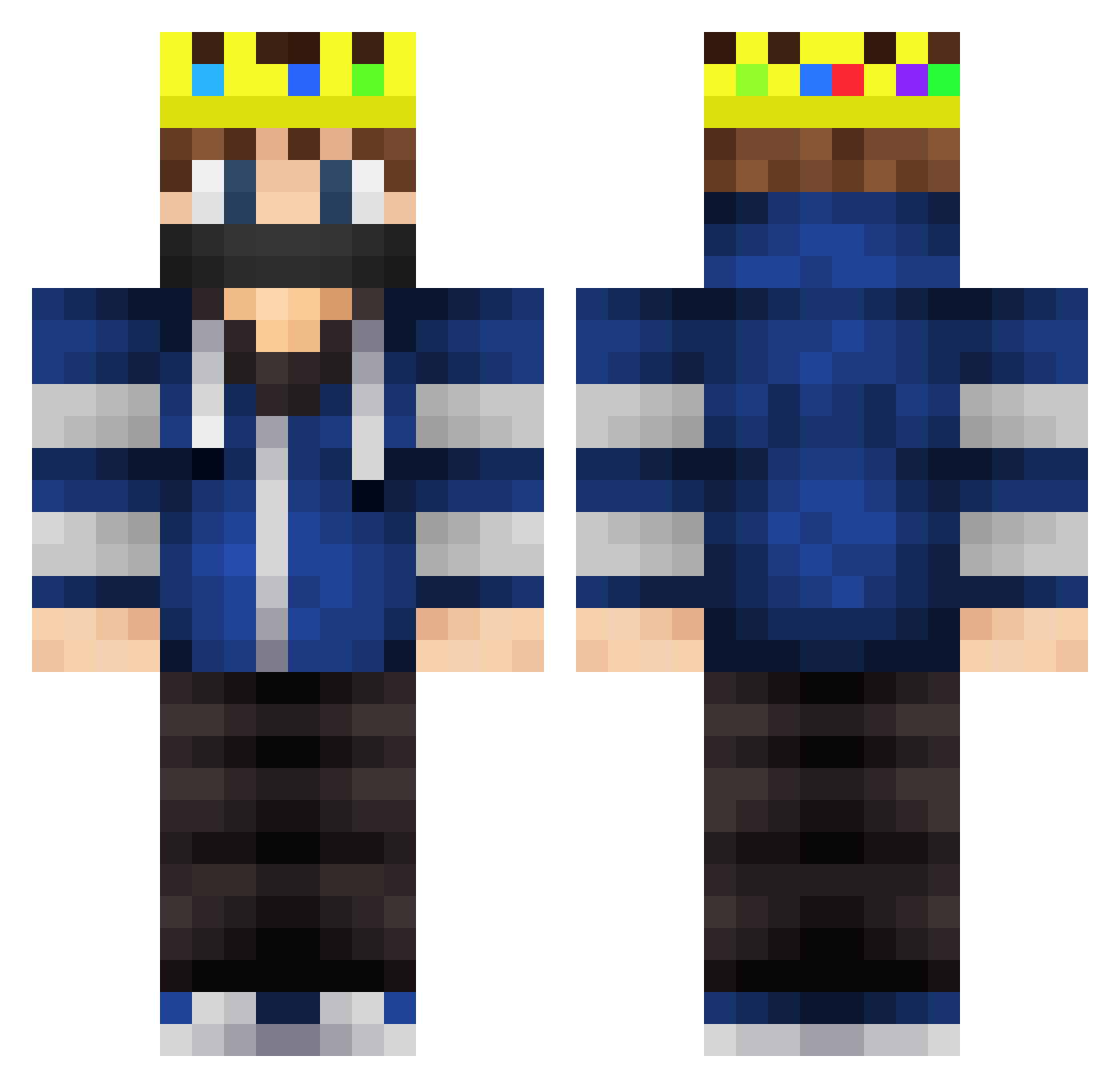 GamerAdamStudios Minecraft skin, front and back view